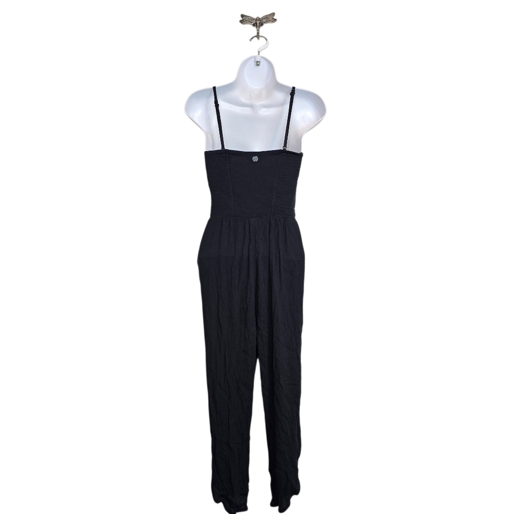 🔴 3/$15 Prana Fernie Jumpsuit Black Strappy Cropped Length S - Picture 3 of 16
